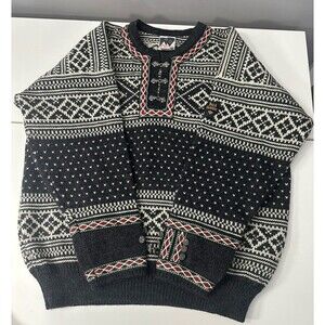 Dale of Norway 100% New Wool Fair Aisle Sweater Nordic Pullover Knitwear M EUC